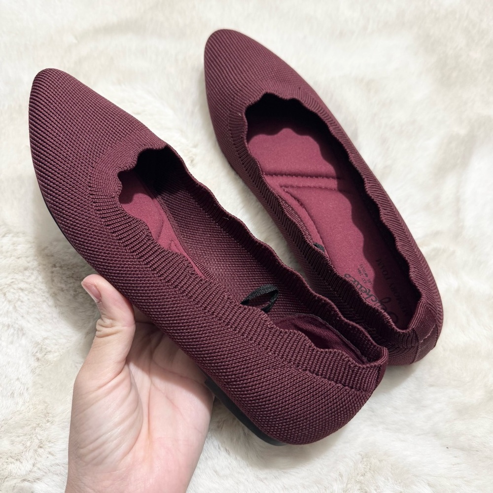 Seychelles wine maroon red slip on pointed flats Size 7